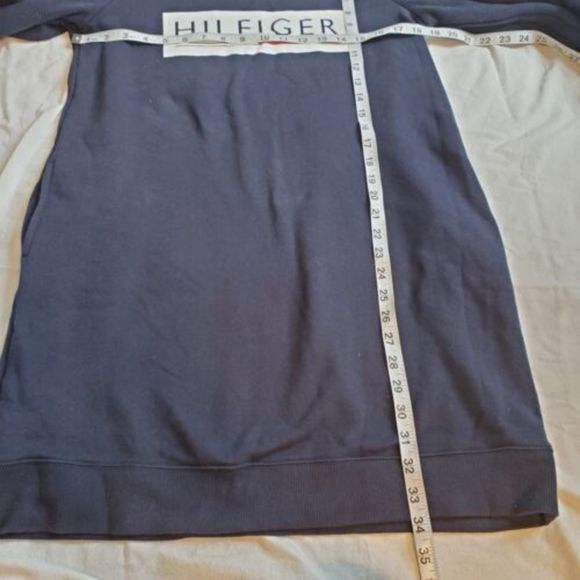Tommy Hilfiger Slip On Navy Blue Sweatshirt Dress SZ Small - Picture 6 of 9